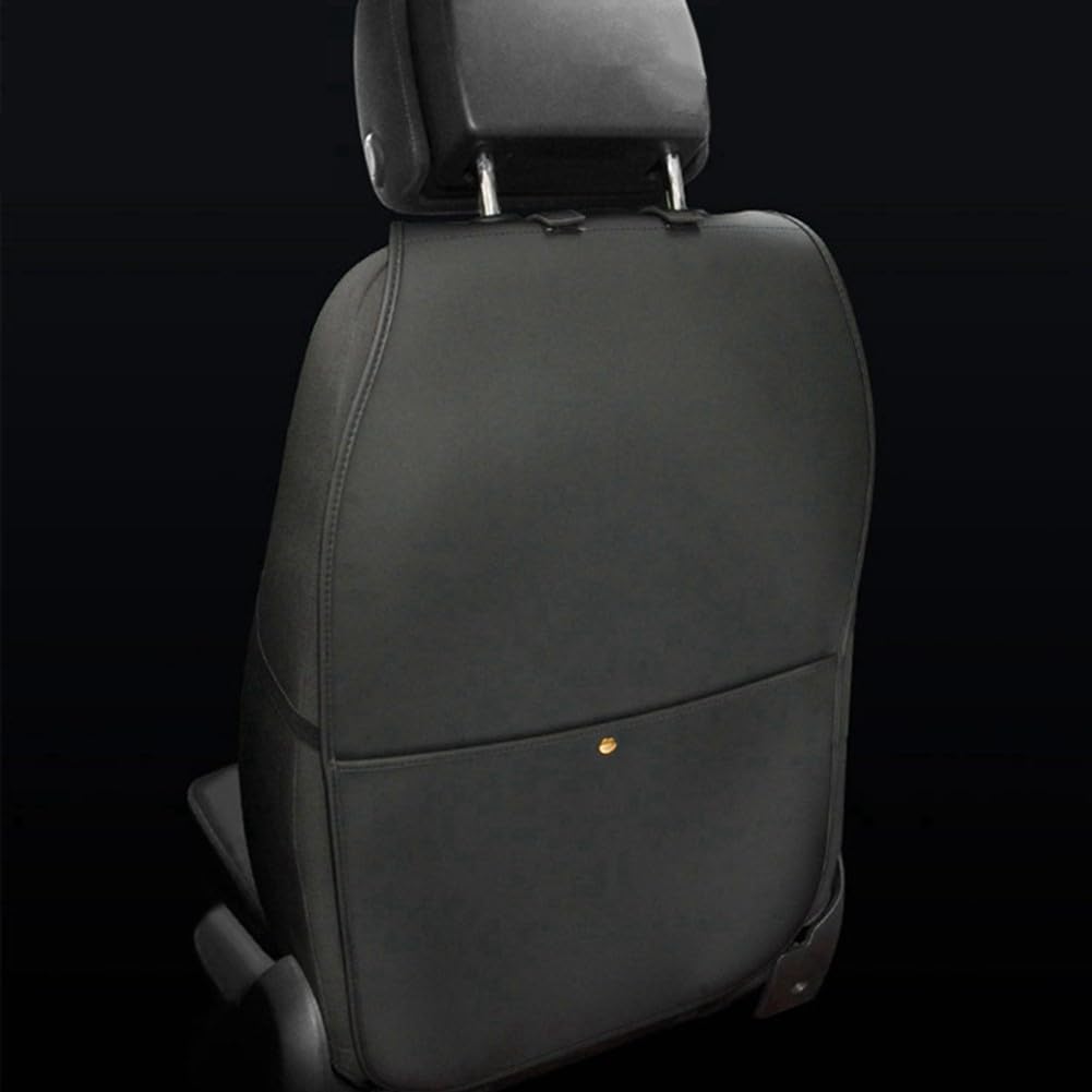 2 Pack Kick Mats Seat Back Protector (Waterproof, PU Leather, Organizer)