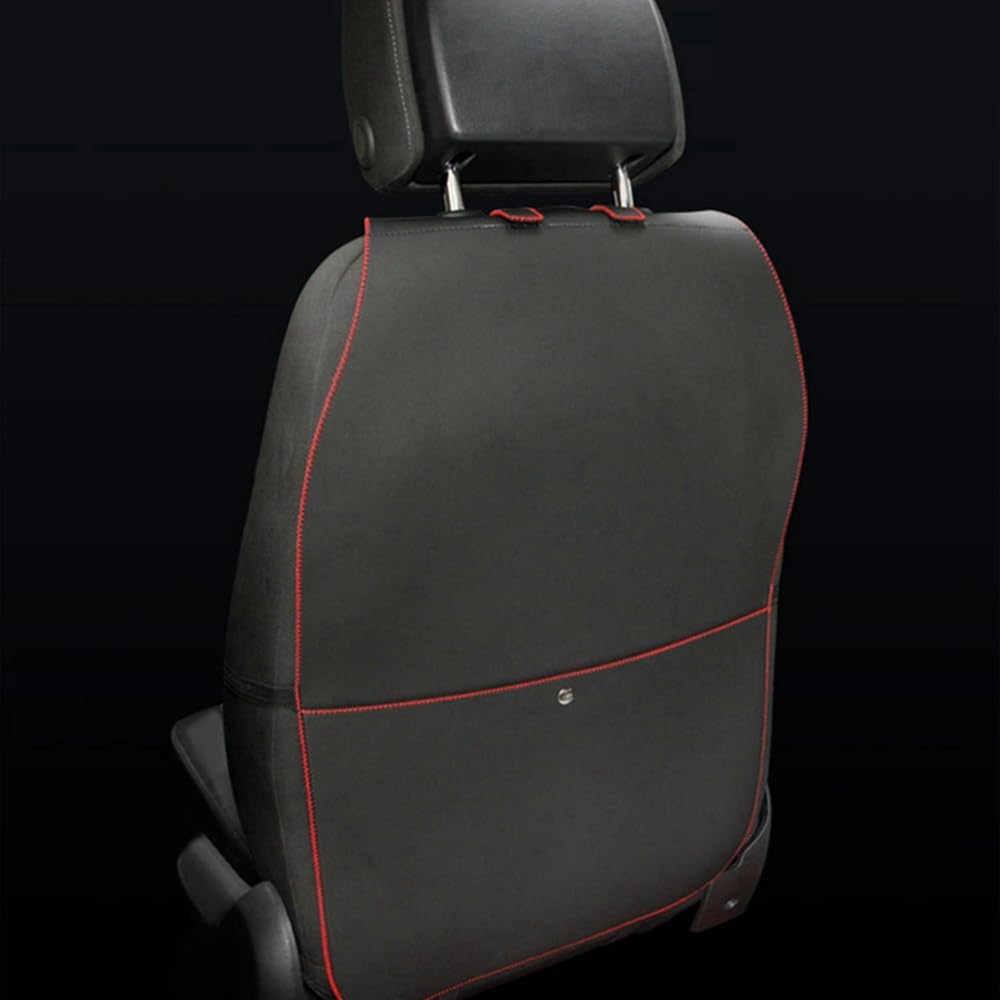 2 Pack Kick Mats Seat Back Protector (Waterproof, PU Leather, Organizer)