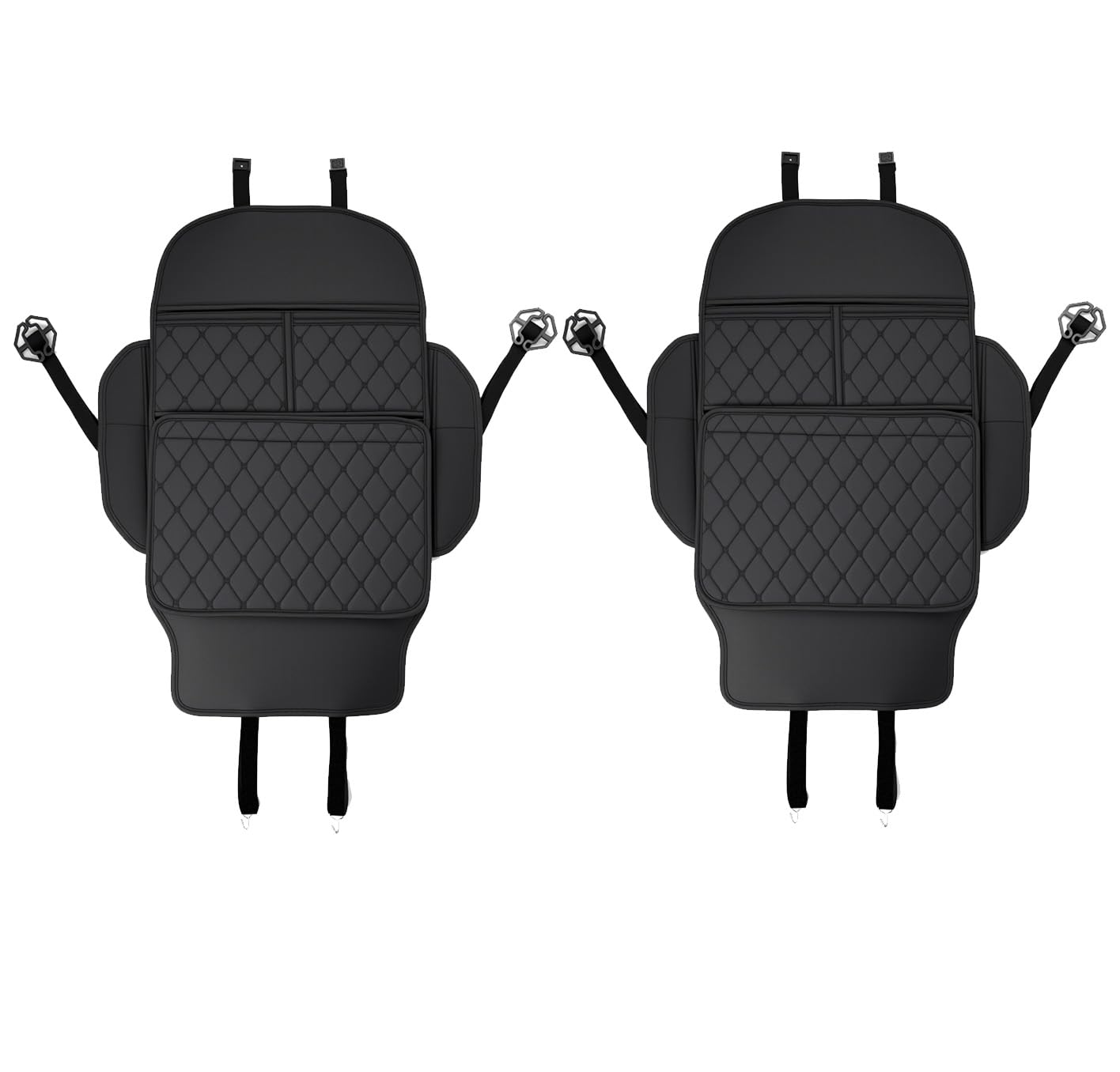 2 Pack Kick Mats Seat Back Protector (Kids, Anti-Scuff, Organizer)