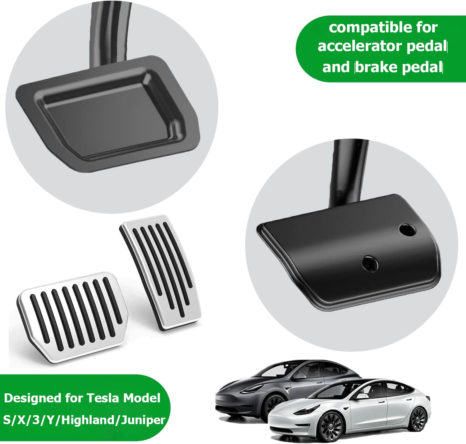 Tesla Model Y/3 Pedal Covers (Aluminum, Non-Slip)