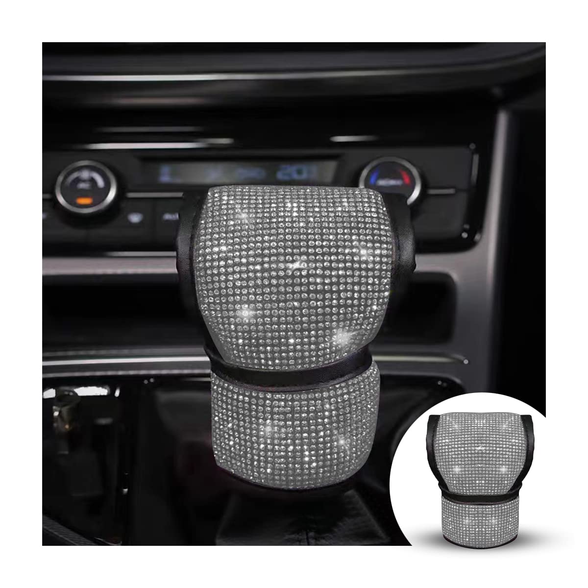 Bling Gear Shift & Handbrake Cover Set (Rhinestone, Anti-Slip)