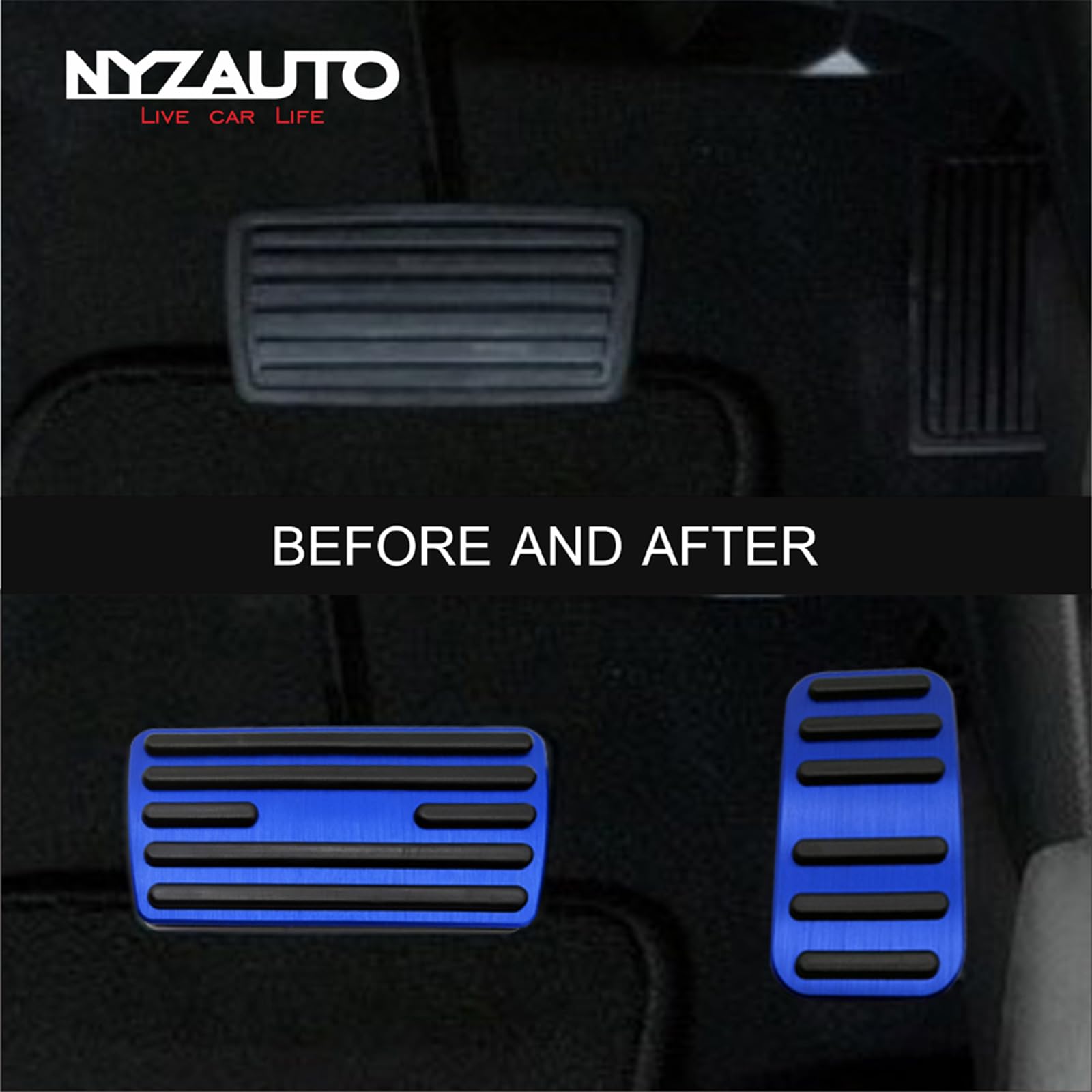 NYZAUTO Non-Slip Foot Pedal Pads Compatible with Honda
