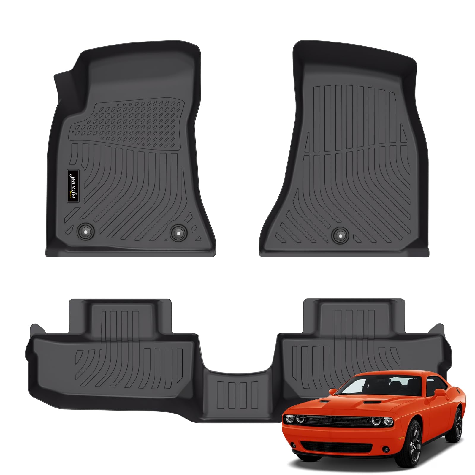 All-Weather Car Floor Mats Full Set (TPE, Cargo & Rear Back Mat)