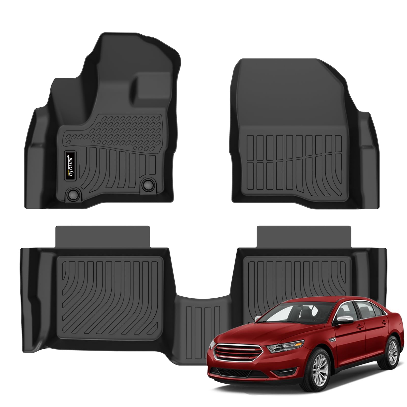 All-Weather Car Floor Mats Full Set (TPE, Cargo & Rear Back Mat)