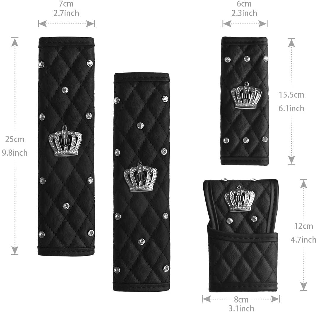 4-Piece Bling Interior Cover Set (Seatbelt, Shift, Handbrake)