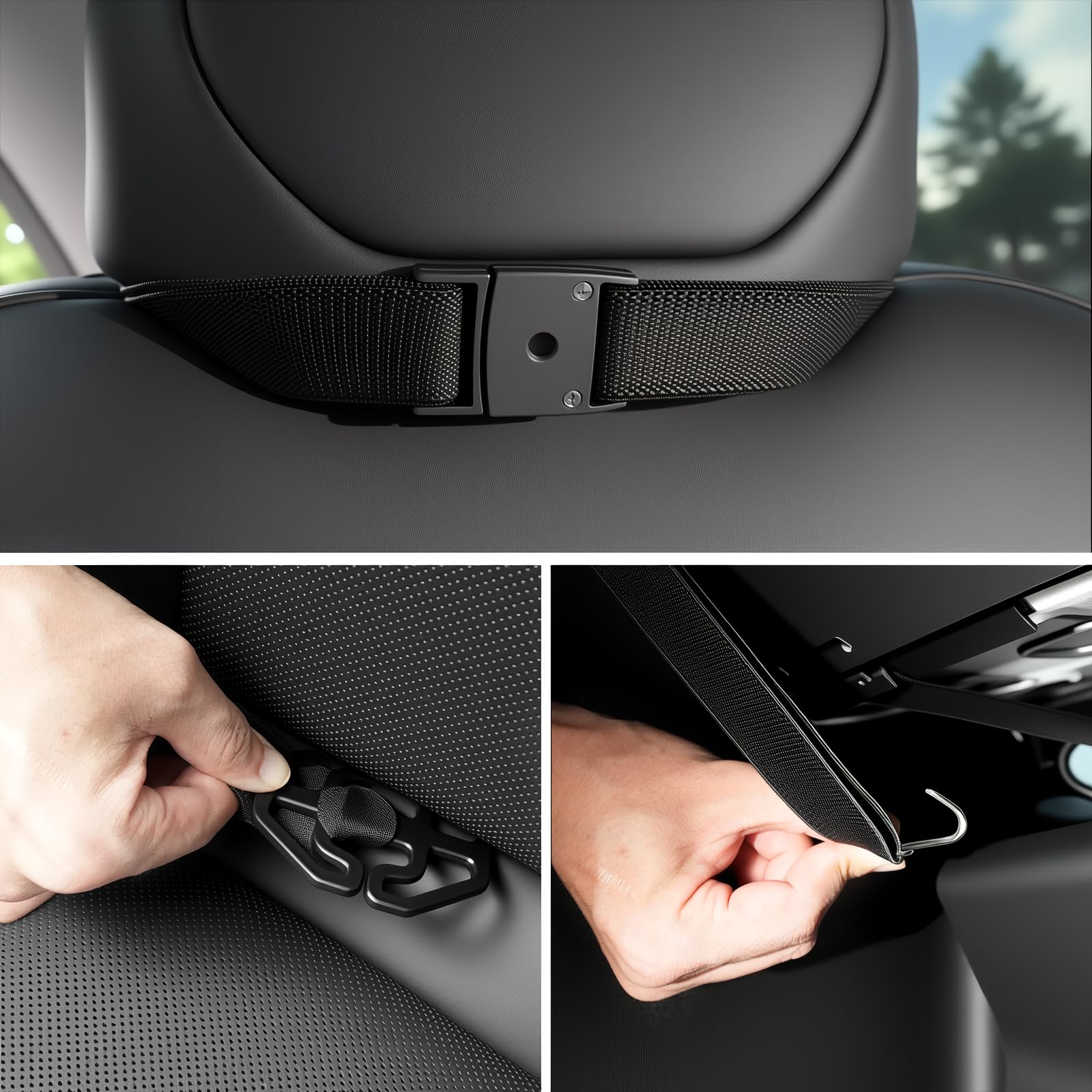 2 Pack Kick Mats Seat Back Protector (Kids, Anti-Scuff, Organizer)