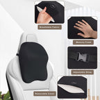 Memory Foam Car Headrest Pillow (Neck & Shoulder Support)