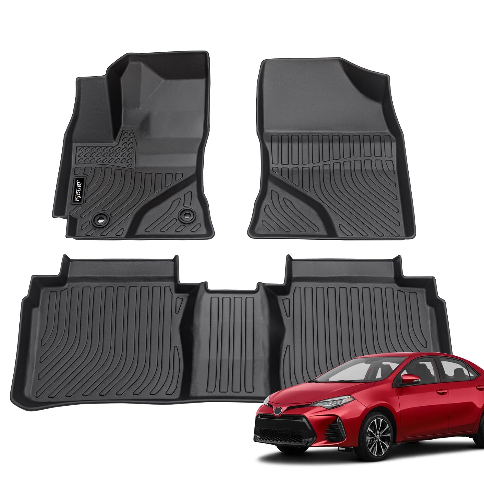 All-Weather Car Floor Mats Full Set (TPE, Cargo & Rear Back Mat)