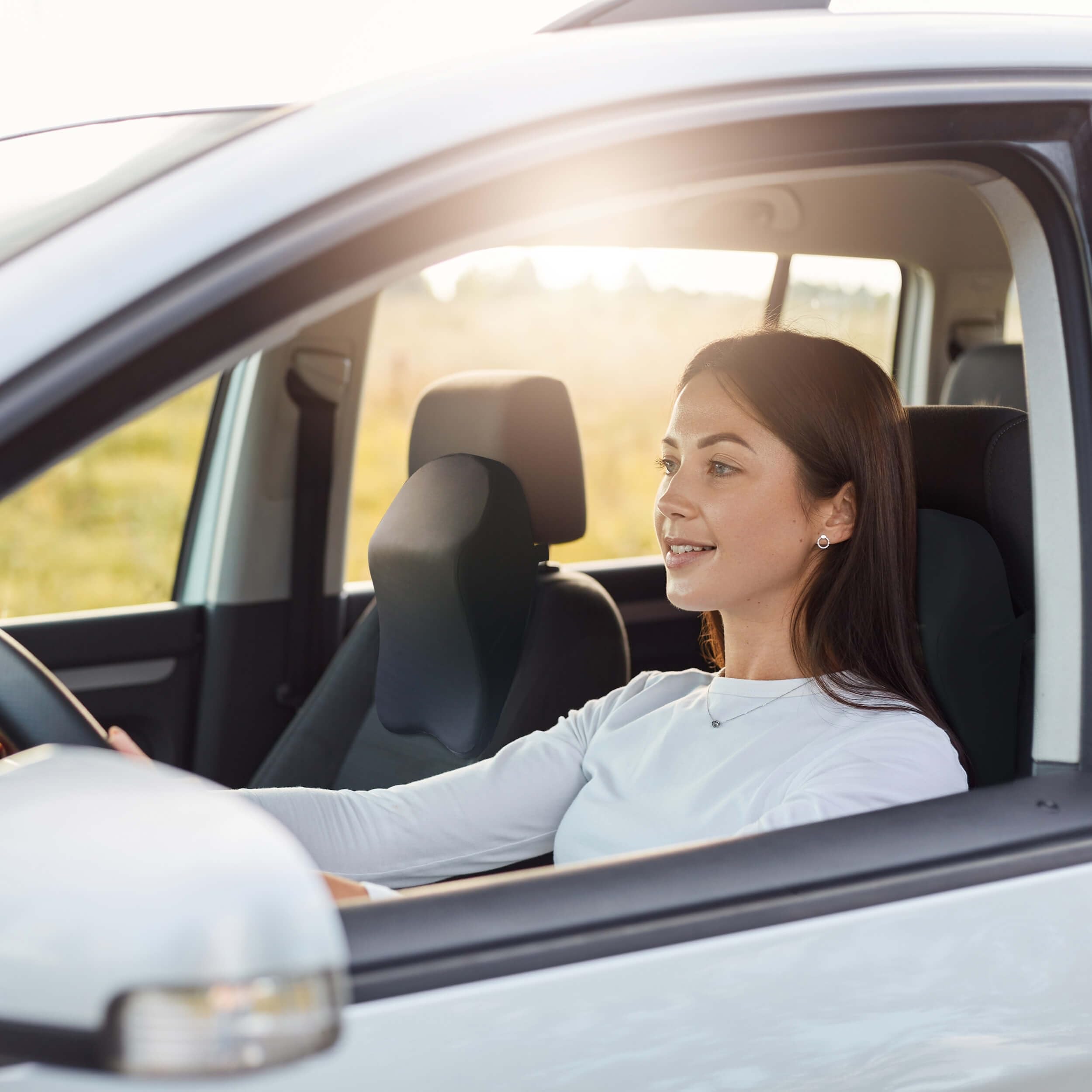 Memory Foam Car Headrest Pillow (Neck & Shoulder Support)