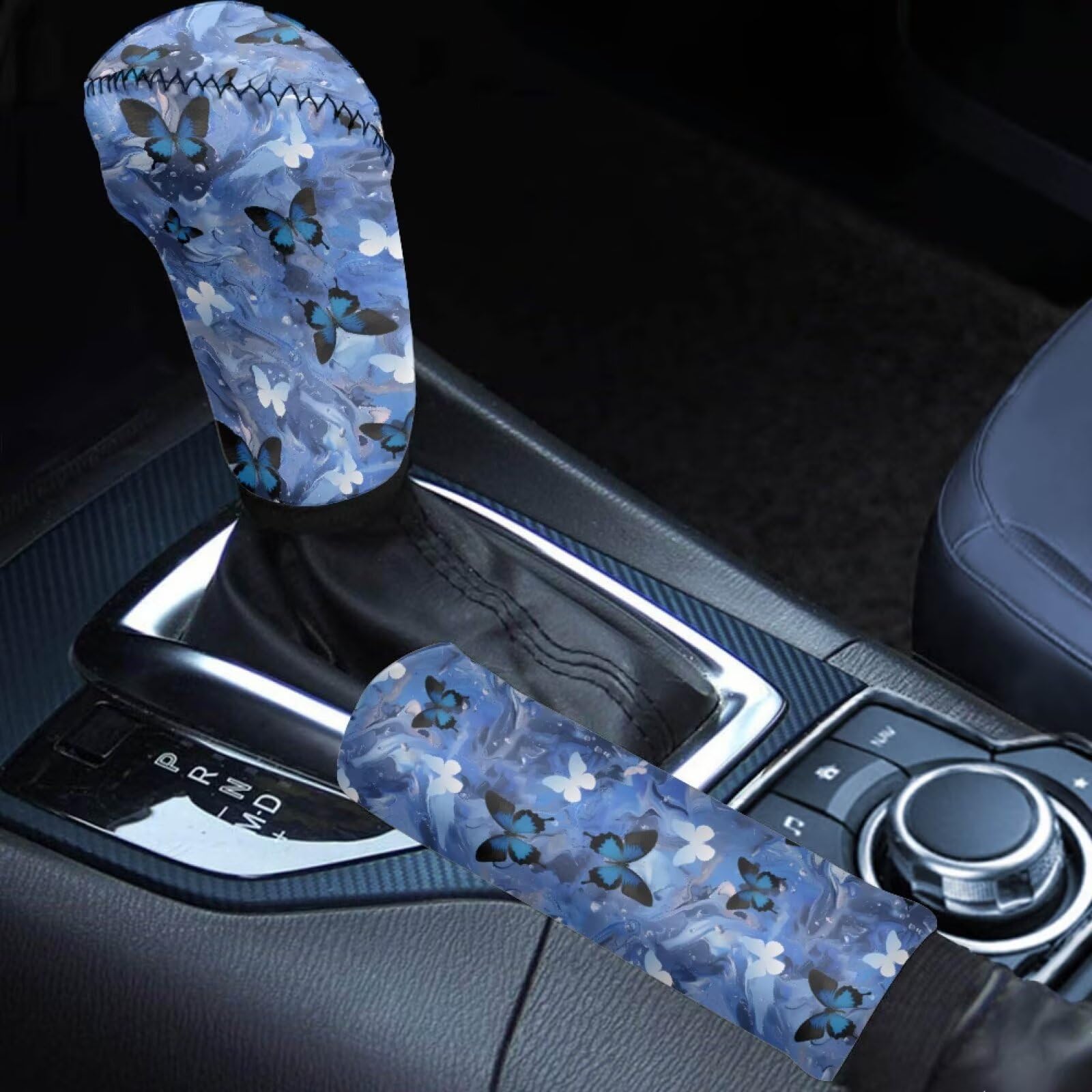 2-Piece Gear Shift & Handbrake Cover Set (Custom Pattern)