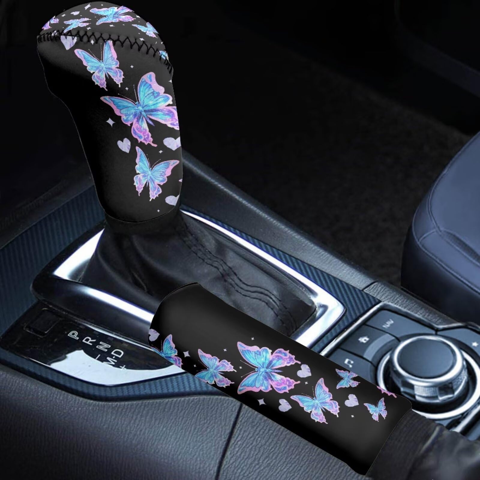 2-Piece Gear Shift & Handbrake Cover Set (Custom Pattern)