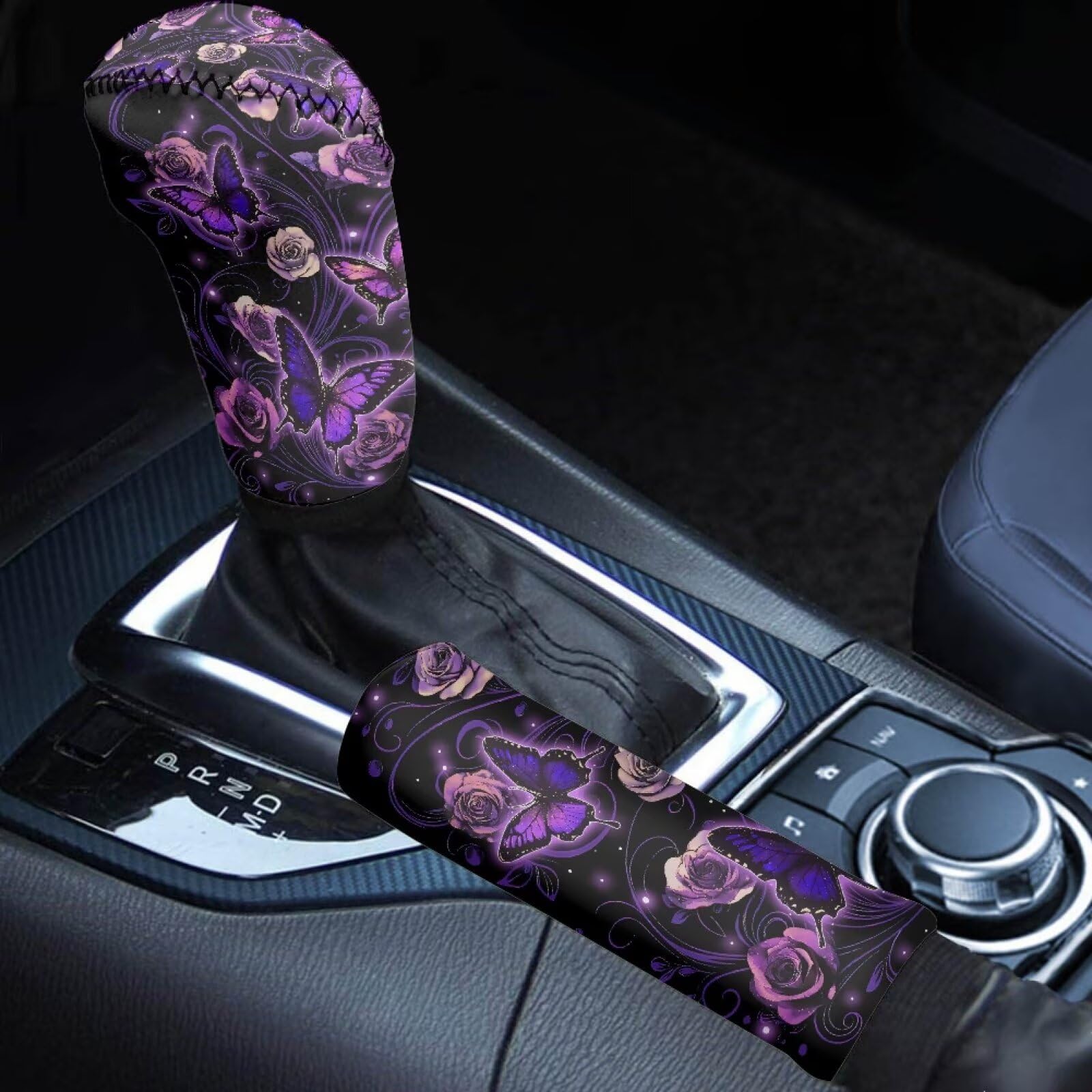 2-Piece Gear Shift & Handbrake Cover Set (Custom Pattern)