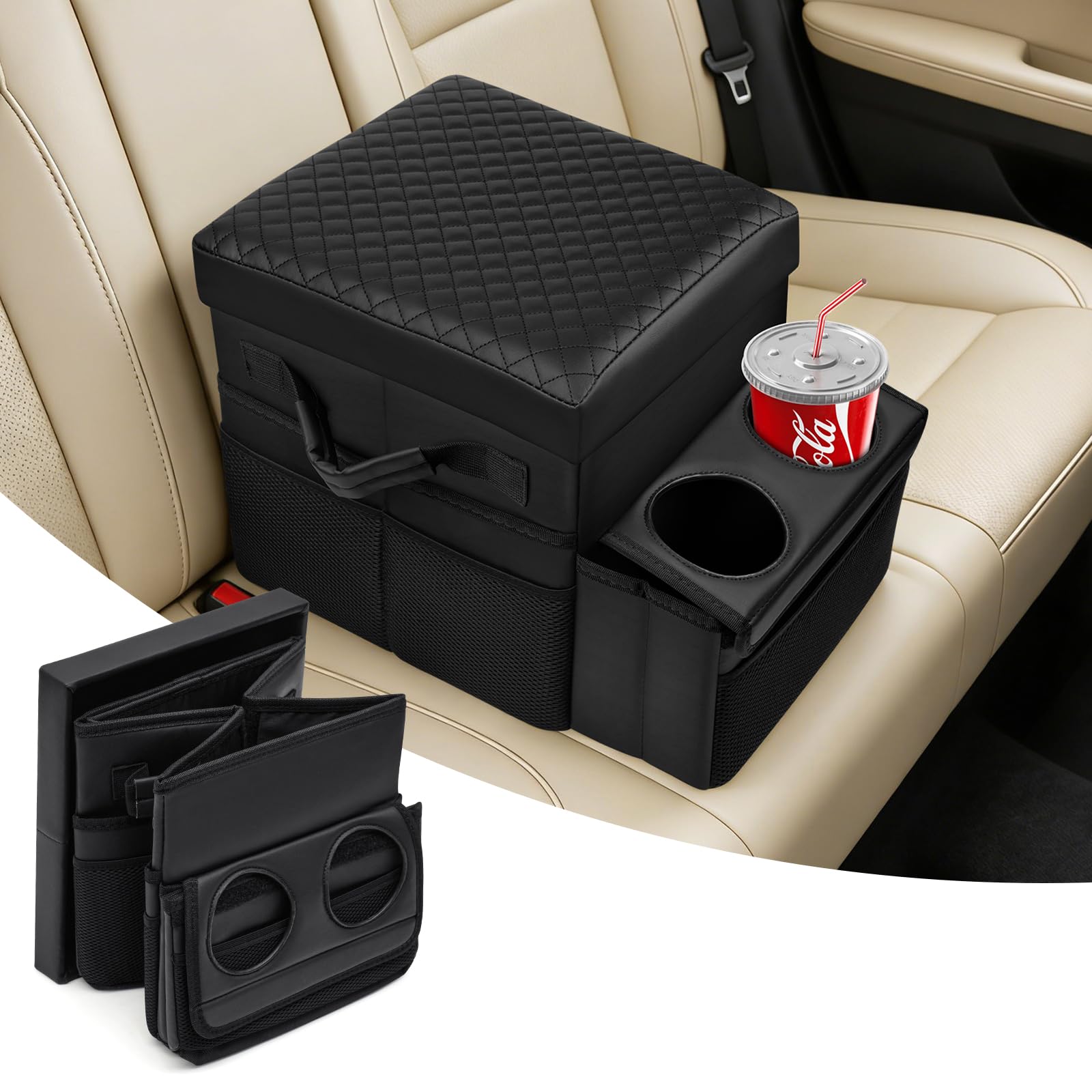 Bench Seat Center Console Organizer (Large Cup & Phone Holder)