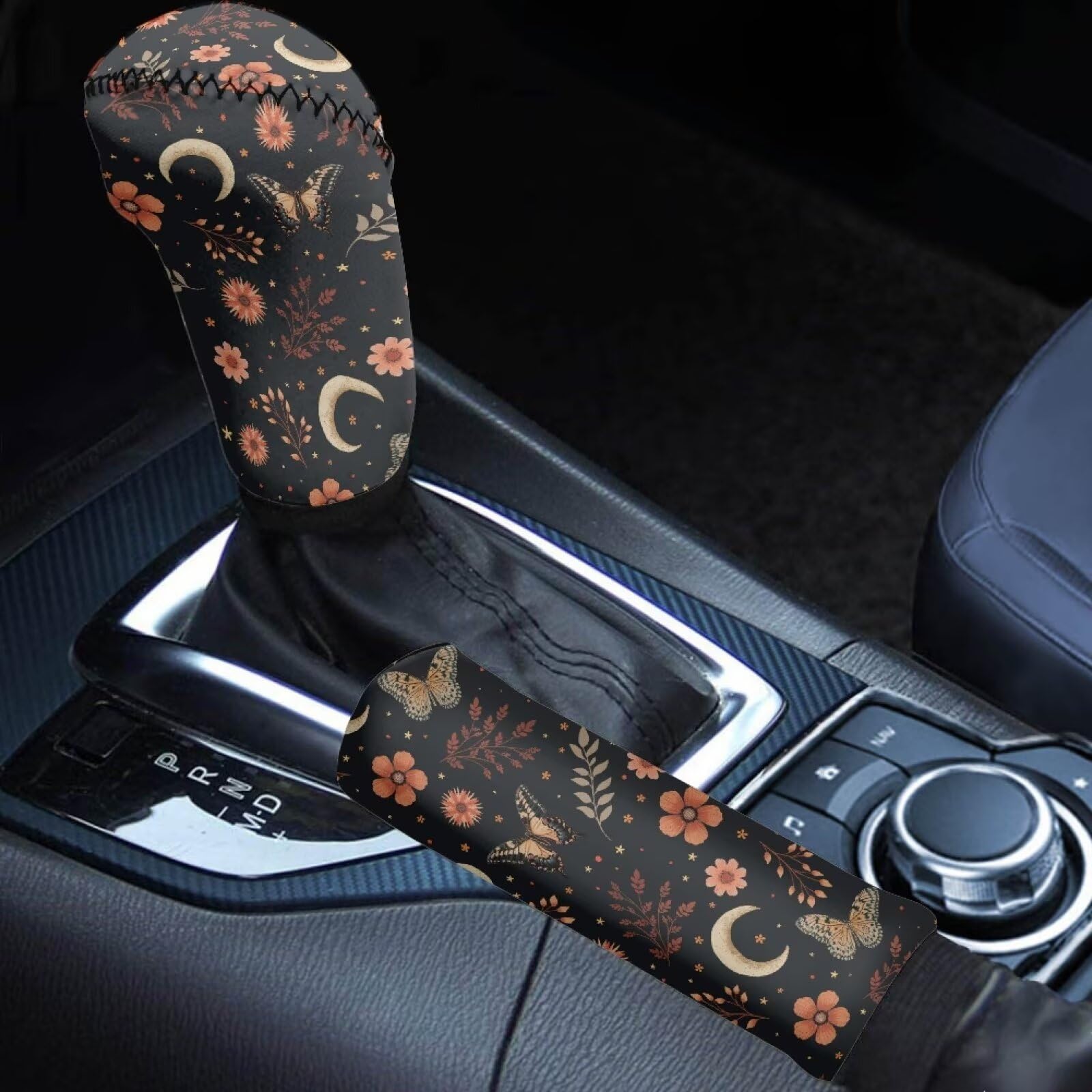 2-Piece Gear Shift & Handbrake Cover Set (Custom Pattern)
