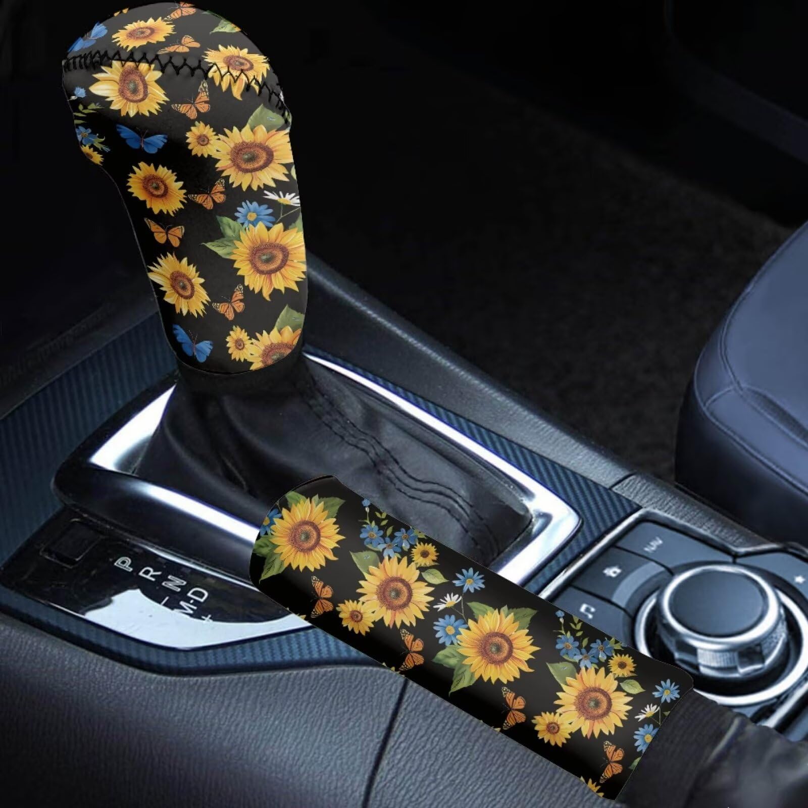 2-Piece Gear Shift & Handbrake Cover Set (Custom Pattern)