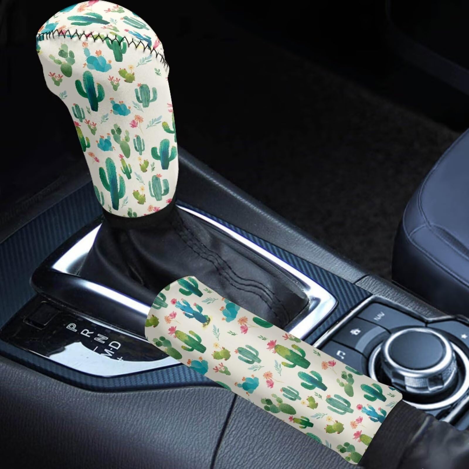 2-Piece Gear Shift & Handbrake Cover Set (Custom Pattern)