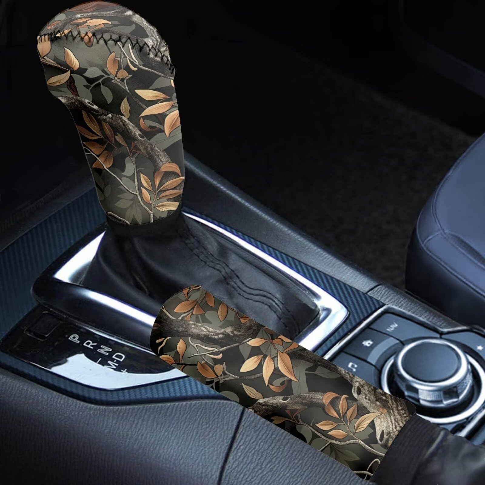 2-Piece Gear Shift & Handbrake Cover Set (Custom Pattern)