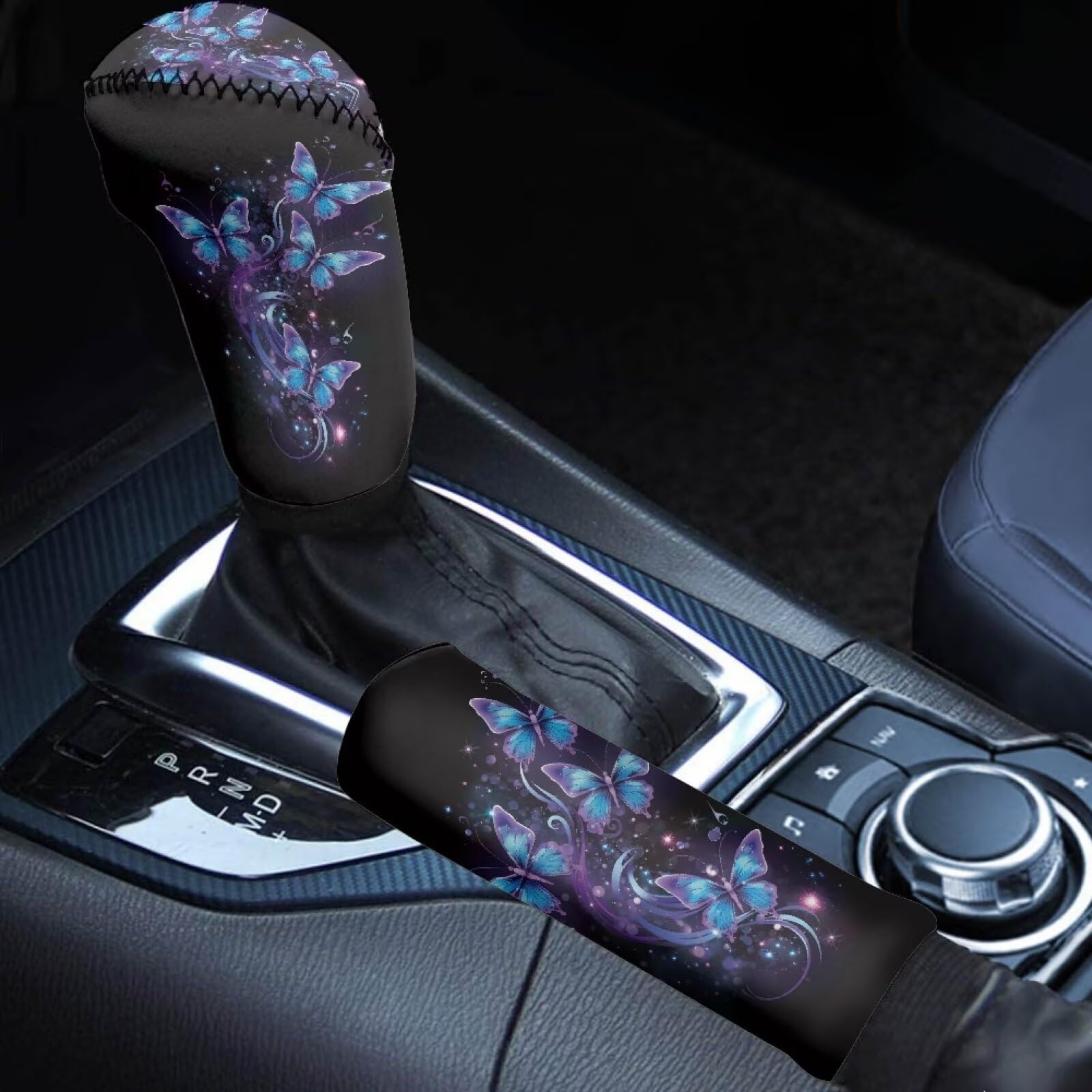 2-Piece Gear Shift & Handbrake Cover Set (Custom Pattern)