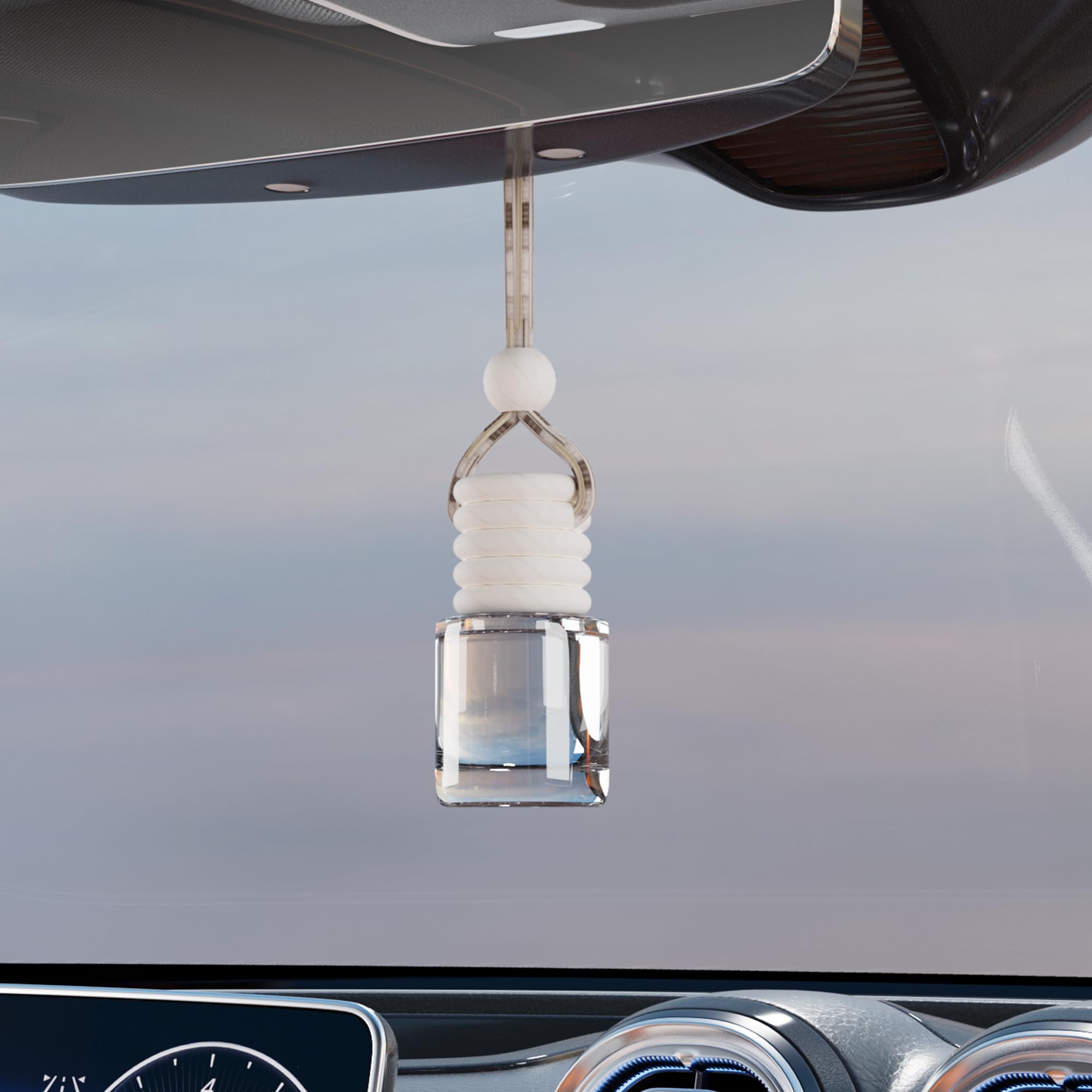 5PCS Hanging Car Air Freshener Diffuser (Glass Bottle, Aromatherapy)