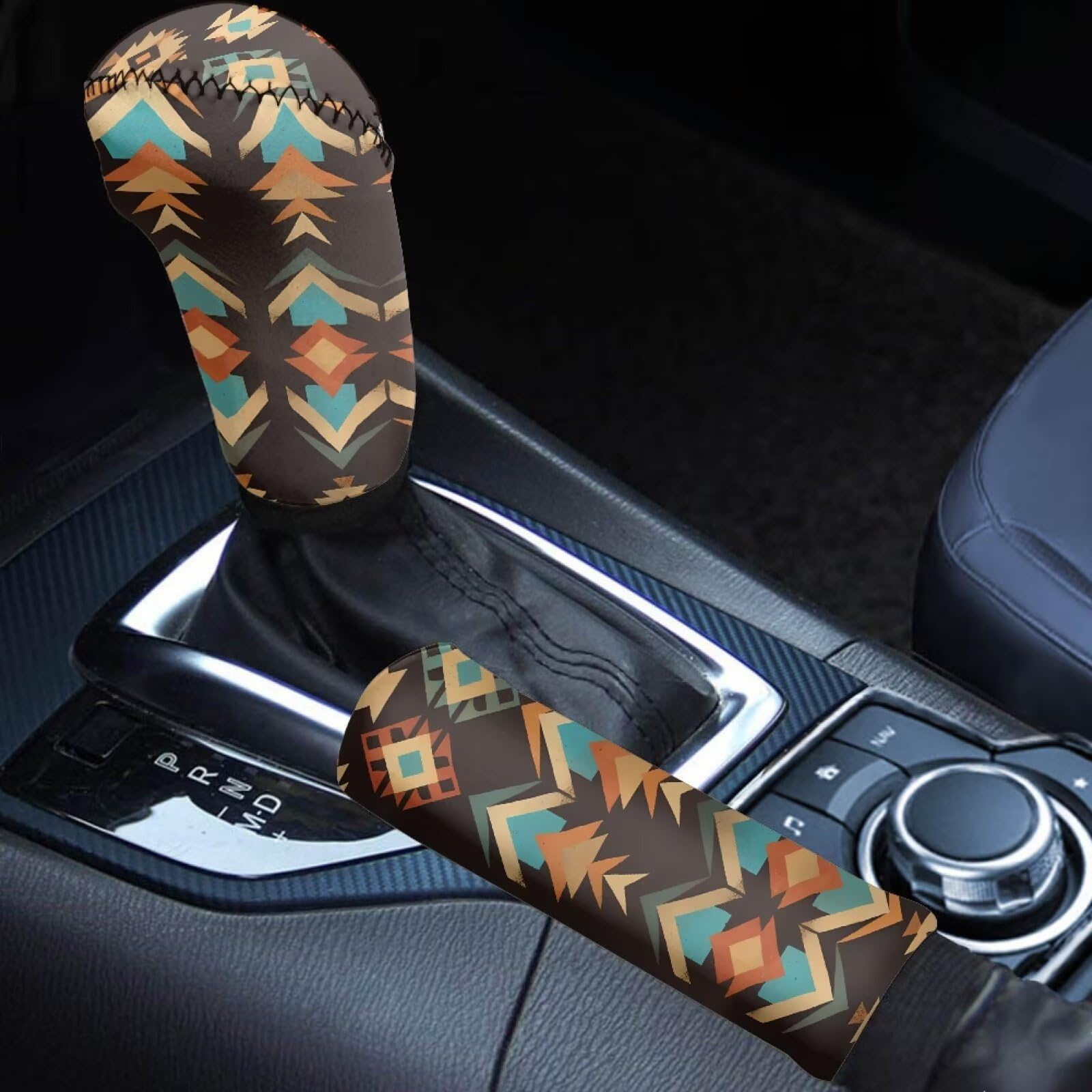 2-Piece Gear Shift & Handbrake Cover Set (Custom Pattern)