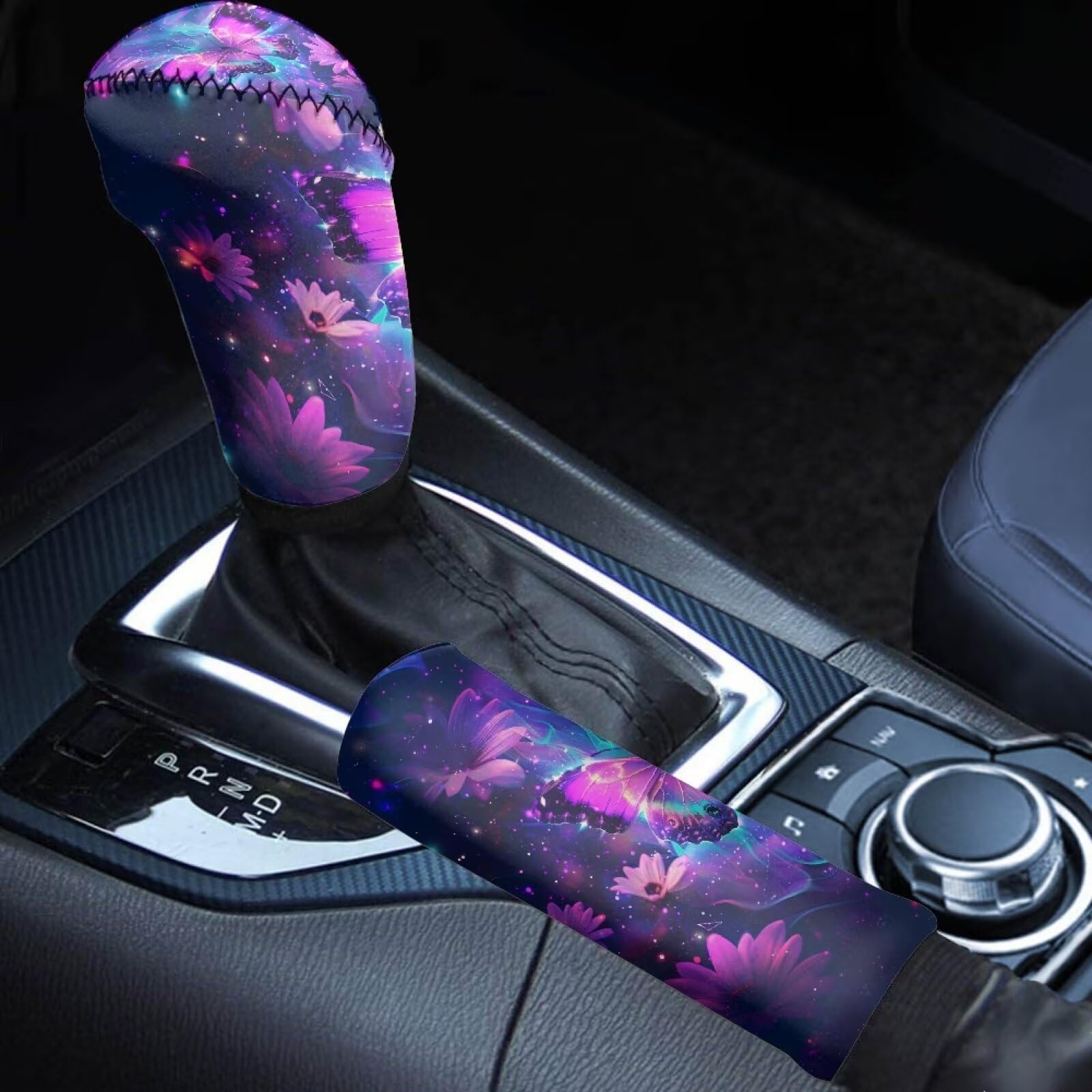 2-Piece Gear Shift & Handbrake Cover Set (Custom Pattern)