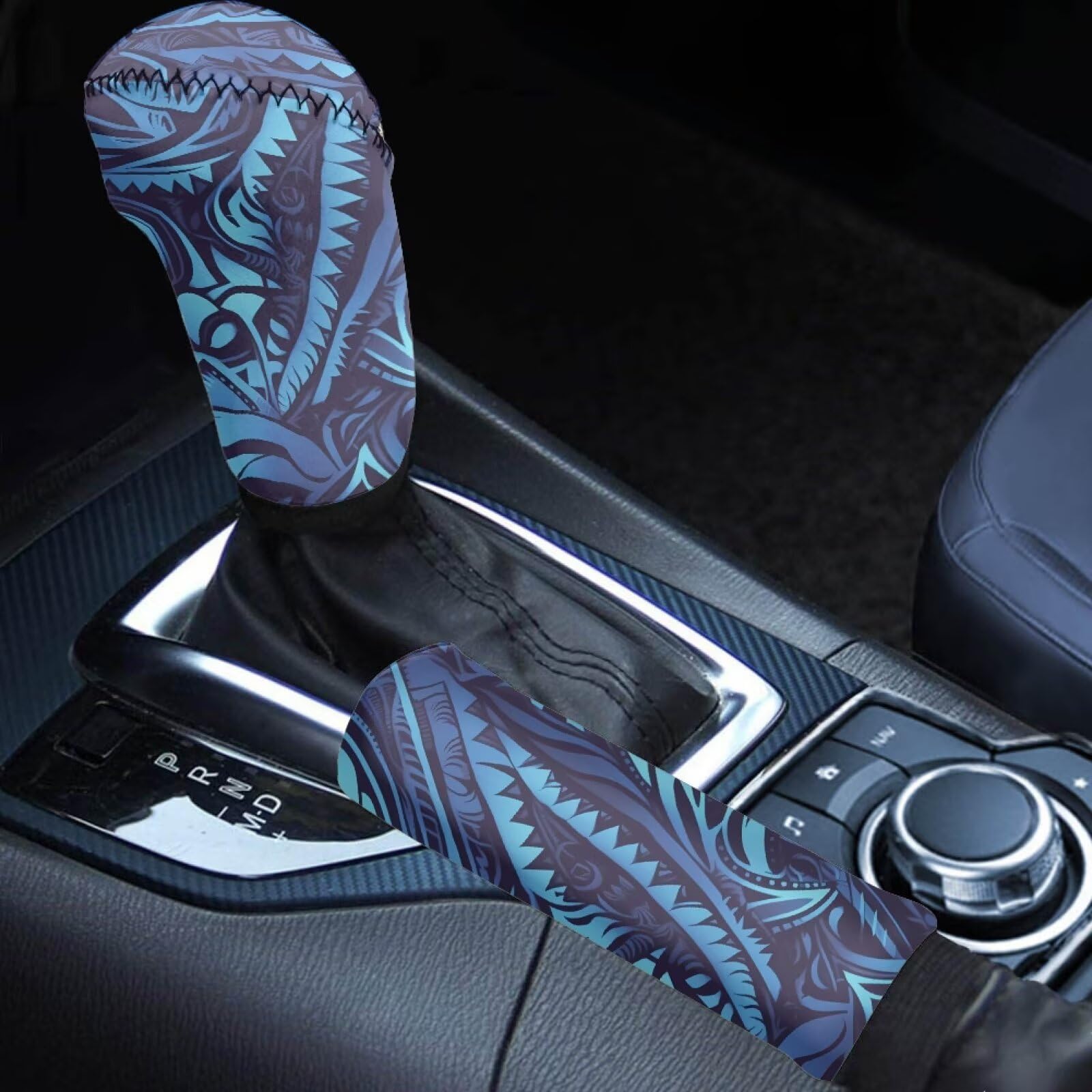 2-Piece Gear Shift & Handbrake Cover Set (Custom Pattern)
