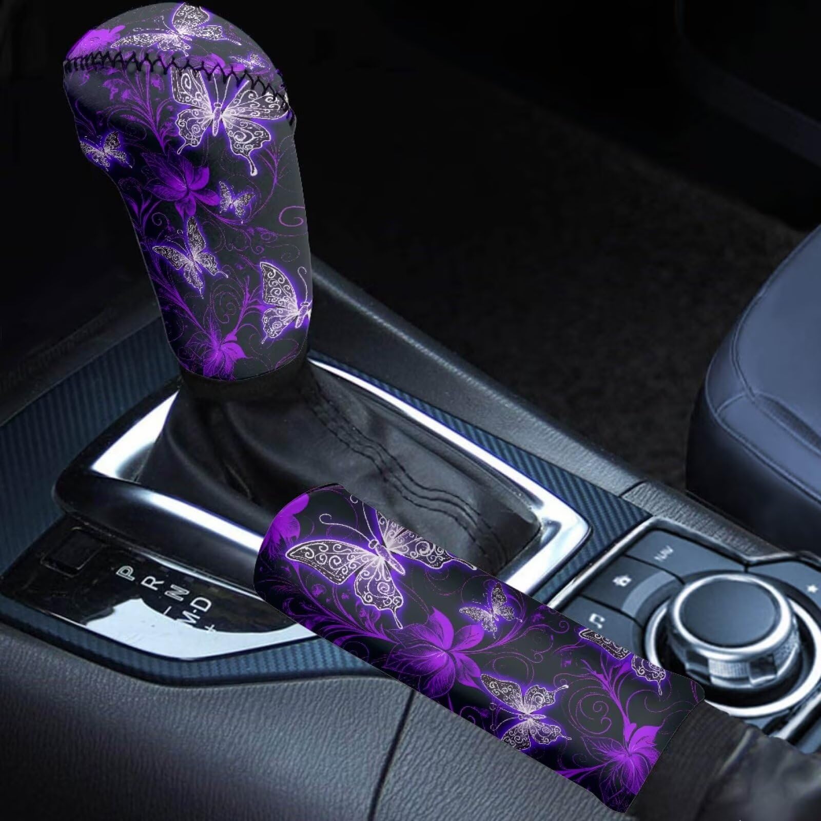 2-Piece Gear Shift & Handbrake Cover Set (Custom Pattern)