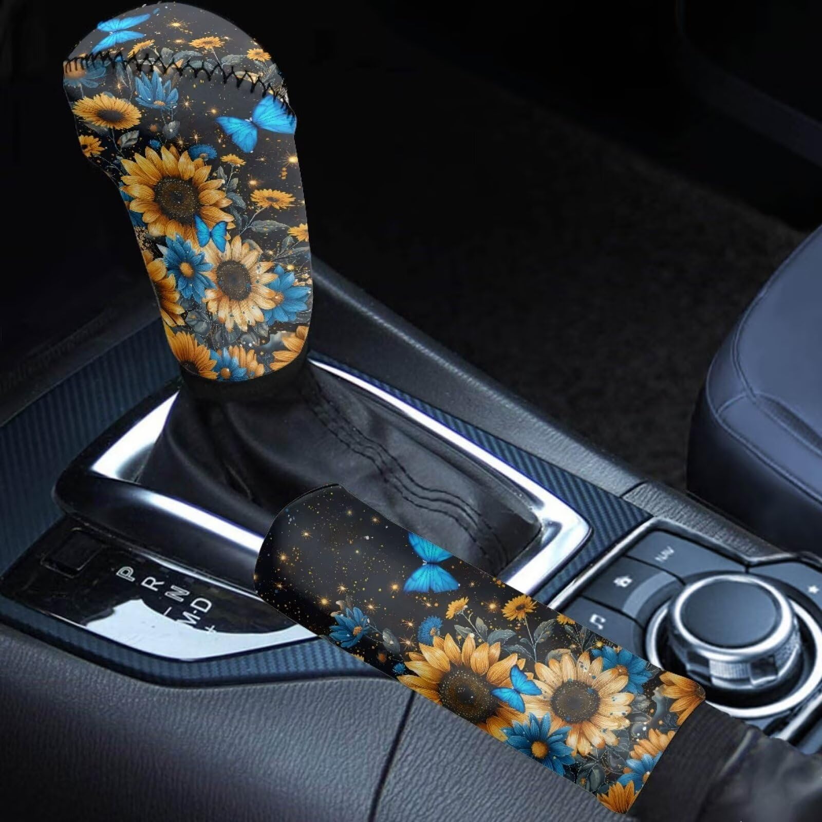 2-Piece Gear Shift & Handbrake Cover Set (Custom Pattern)