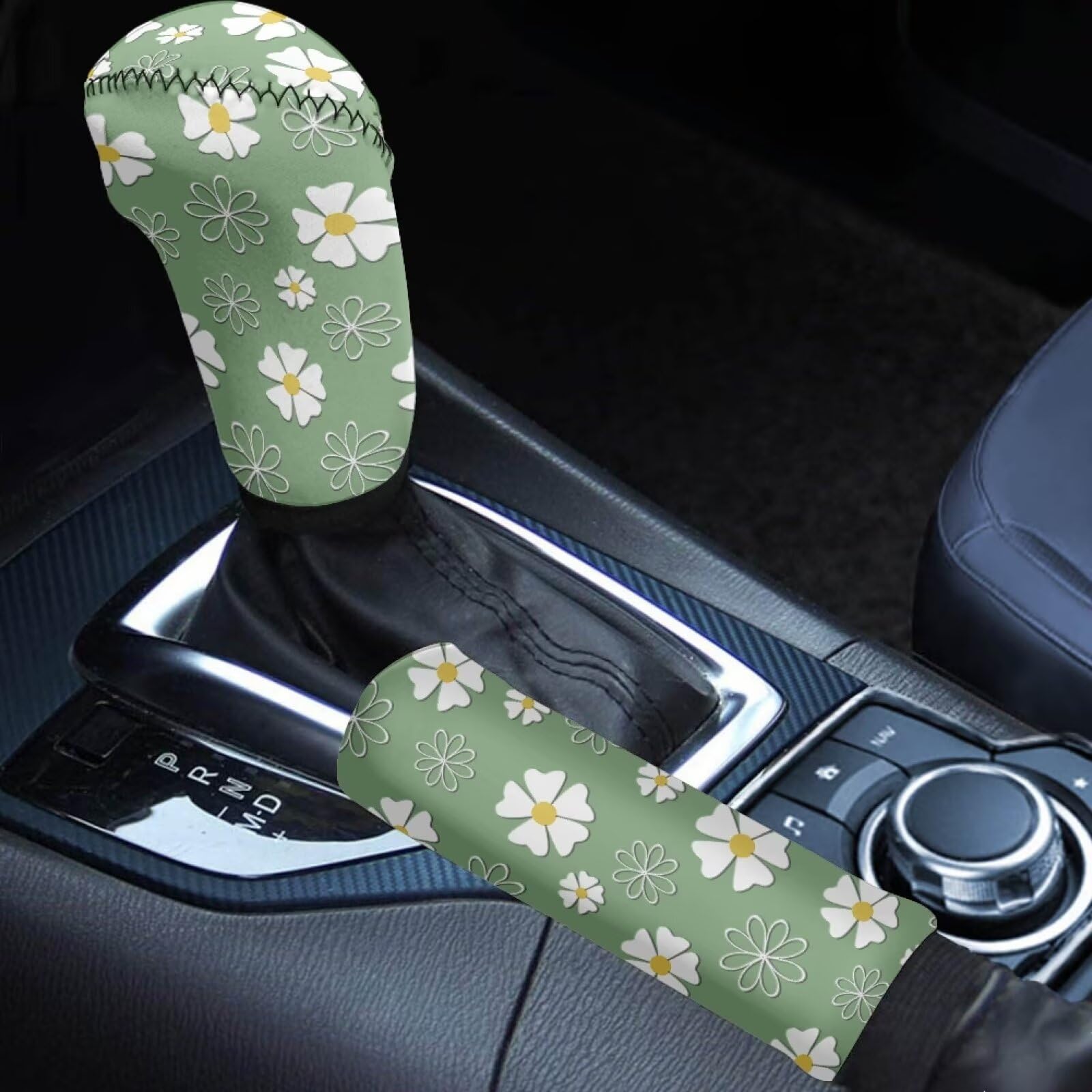 2-Piece Gear Shift & Handbrake Cover Set (Custom Pattern)