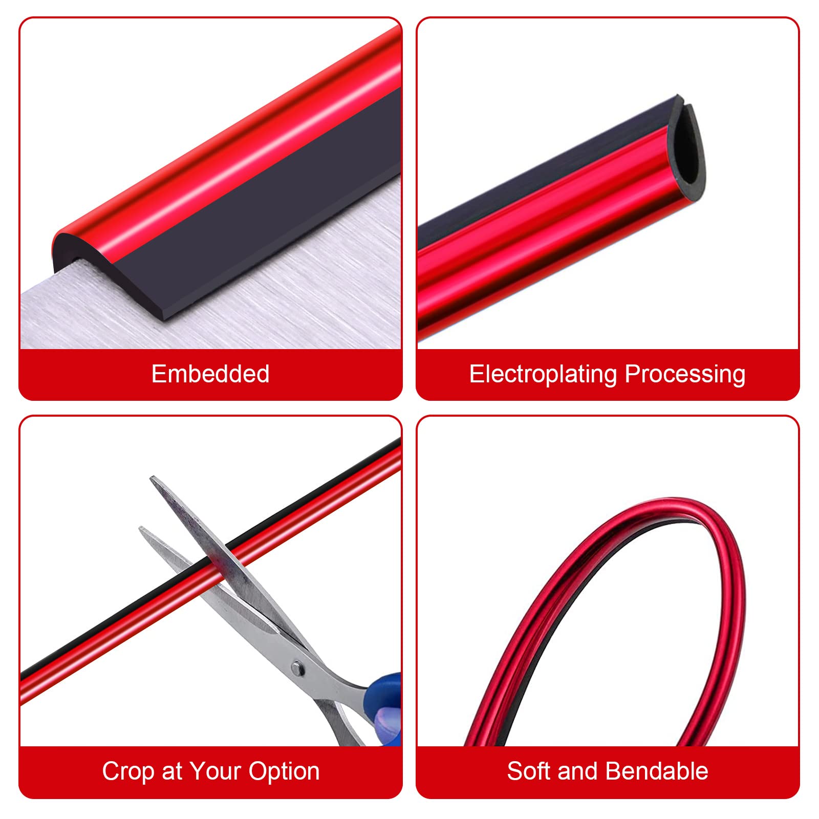 20PCS Car Air Vent Trim Strips (Flexible, Waterproof, Universal)