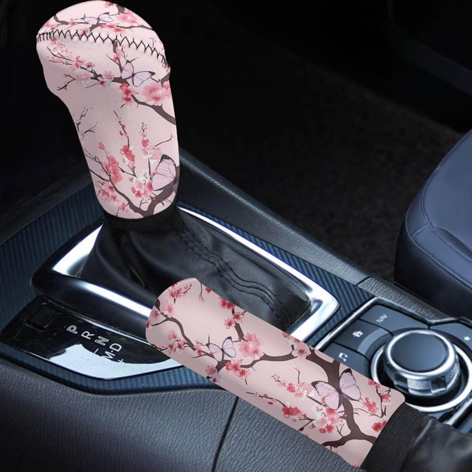 2-Piece Gear Shift & Handbrake Cover Set (Custom Pattern)