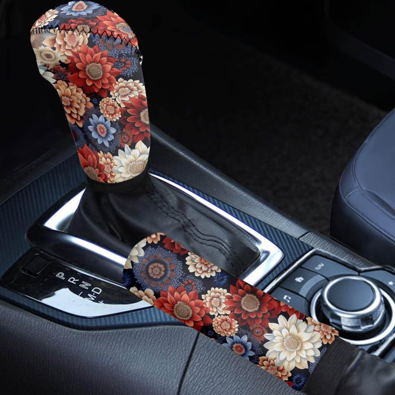 2-Piece Gear Shift & Handbrake Cover Set (Custom Pattern)