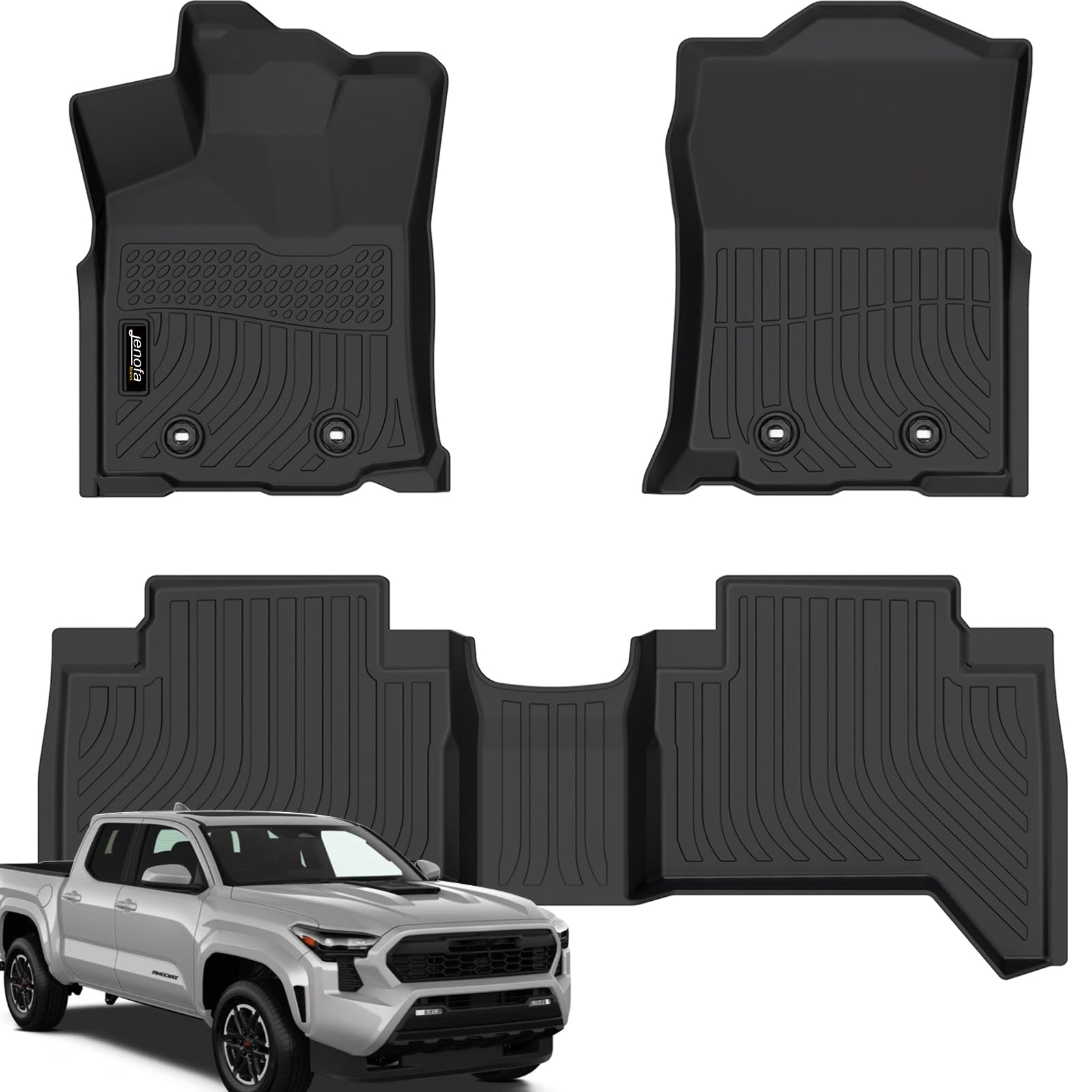All-Weather Car Floor Mats Full Set (TPE, Cargo & Rear Back Mat)