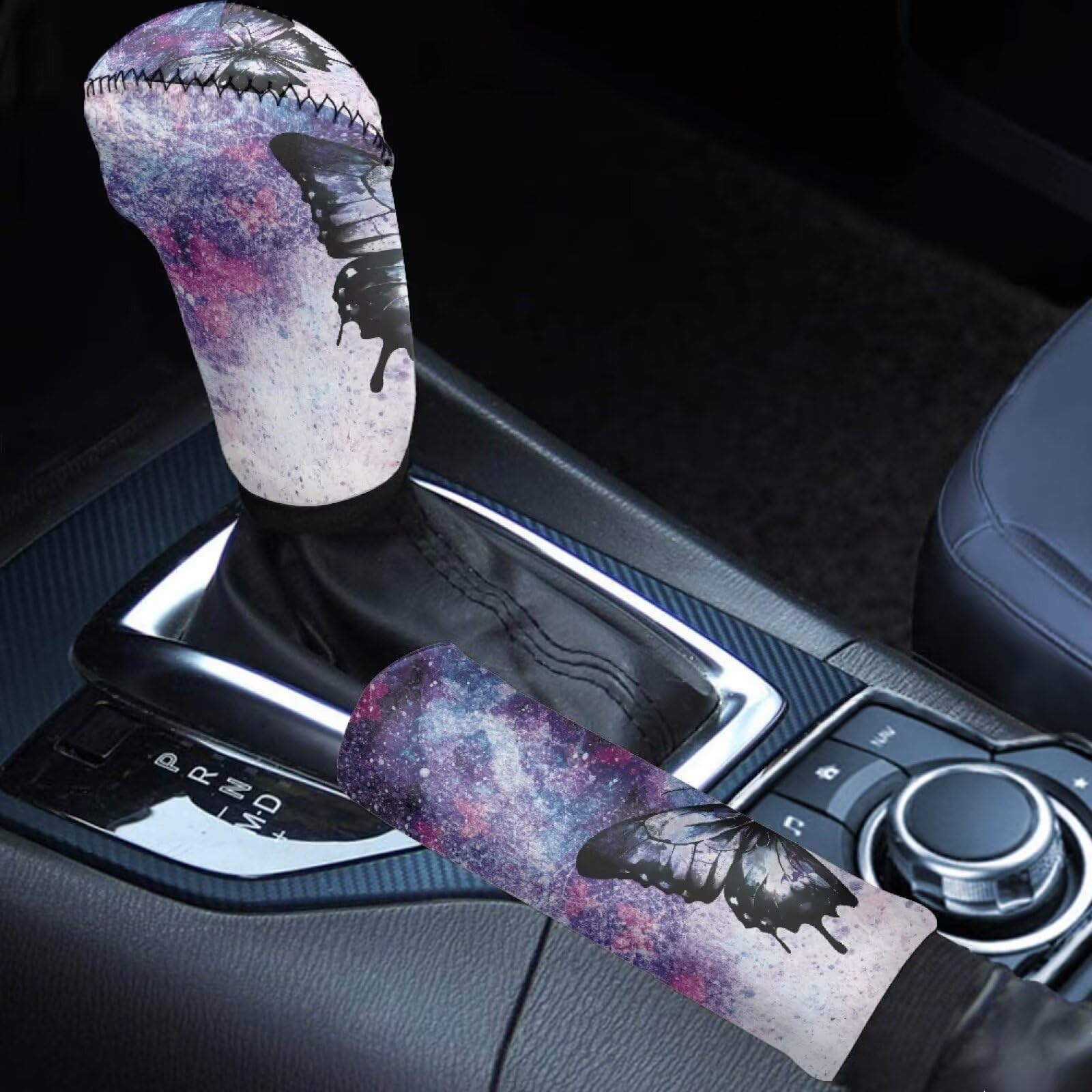 2-Piece Gear Shift & Handbrake Cover Set (Custom Pattern)