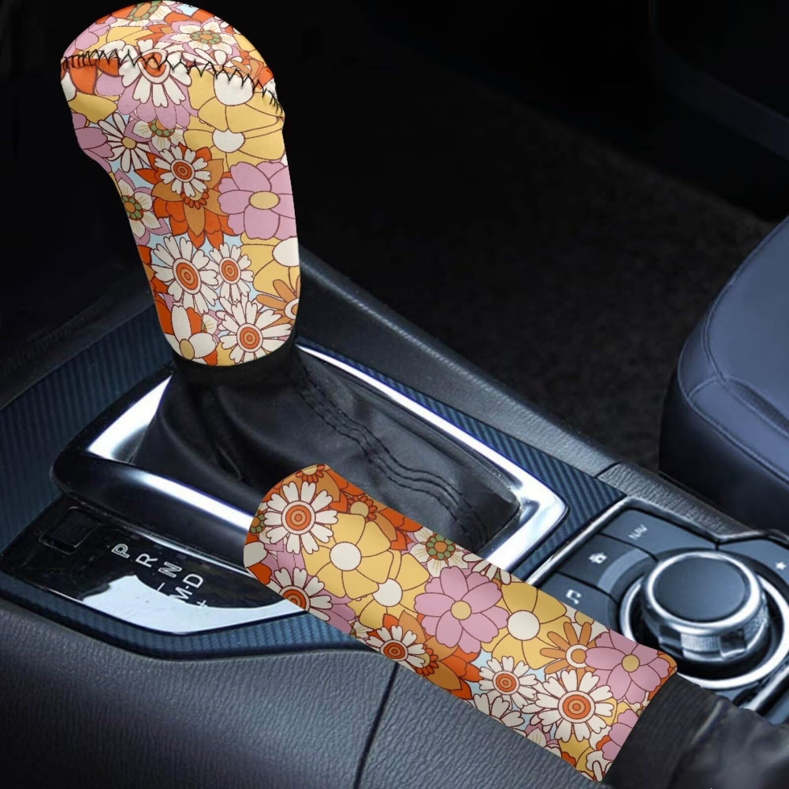 2-Piece Gear Shift & Handbrake Cover Set (Custom Pattern)