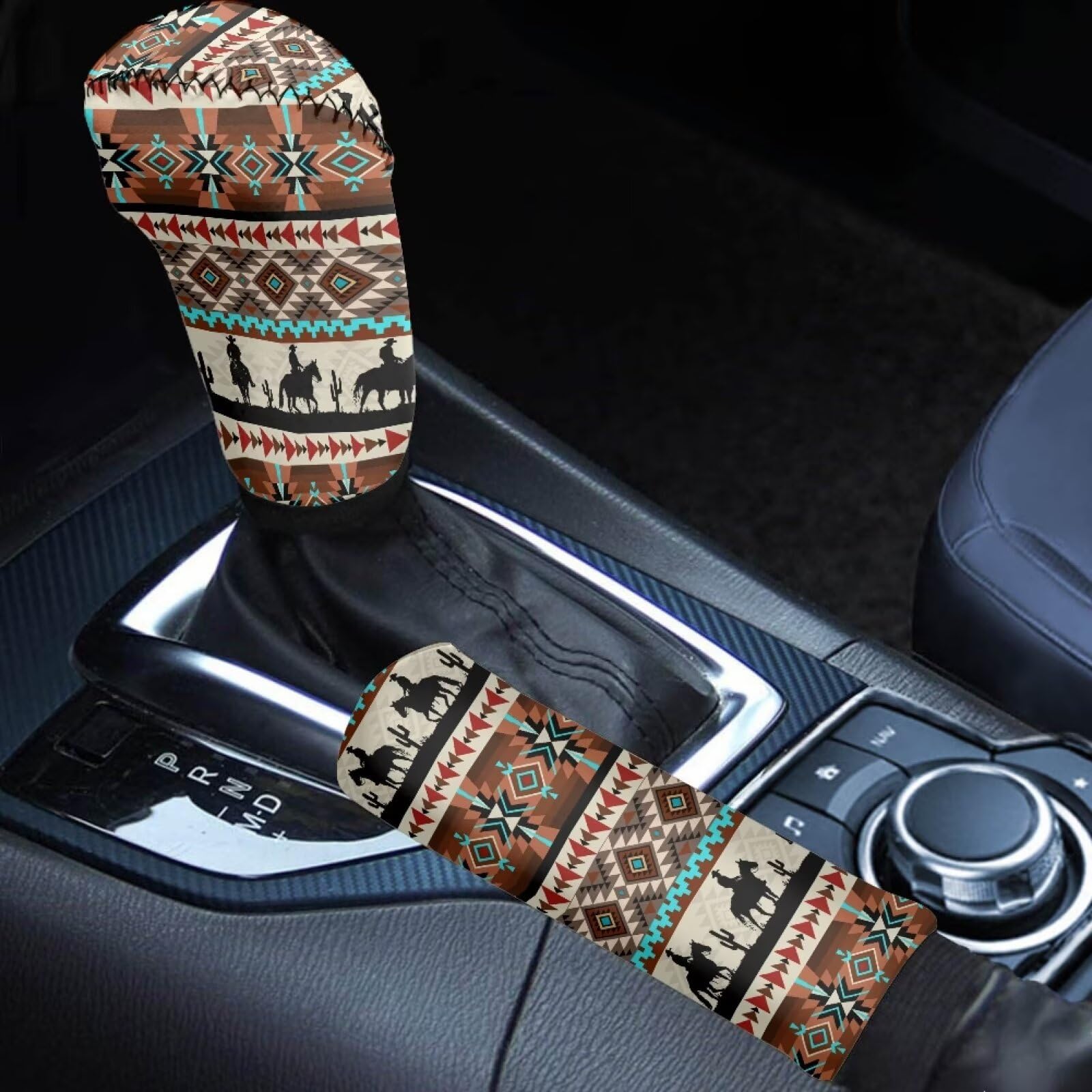 2-Piece Gear Shift & Handbrake Cover Set (Custom Pattern)