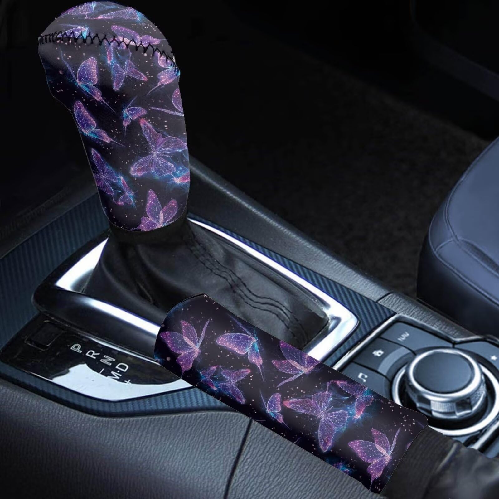 2-Piece Gear Shift & Handbrake Cover Set (Custom Pattern)