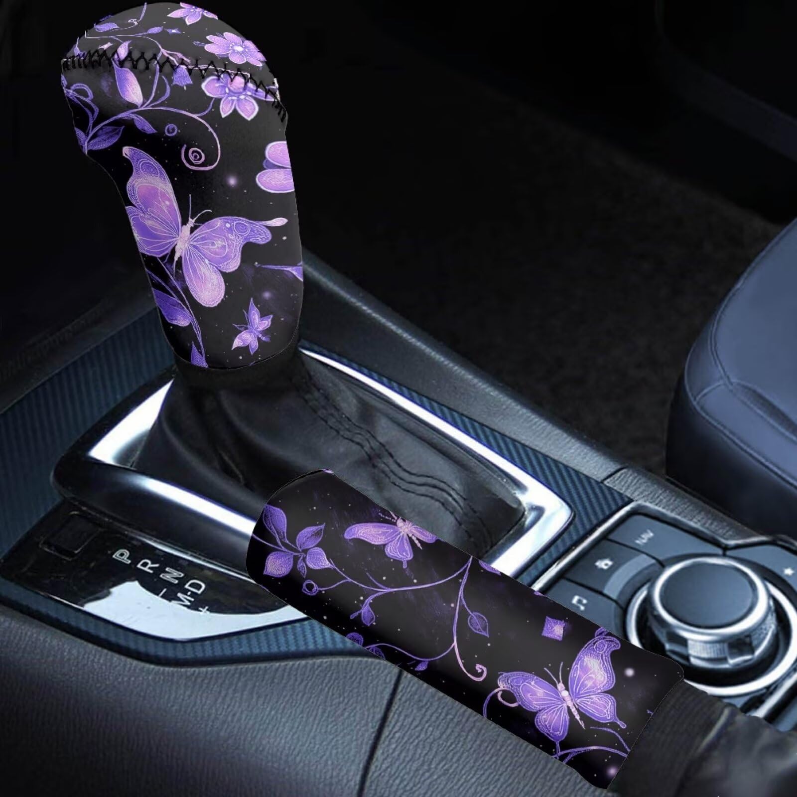 2-Piece Gear Shift & Handbrake Cover Set (Custom Pattern)