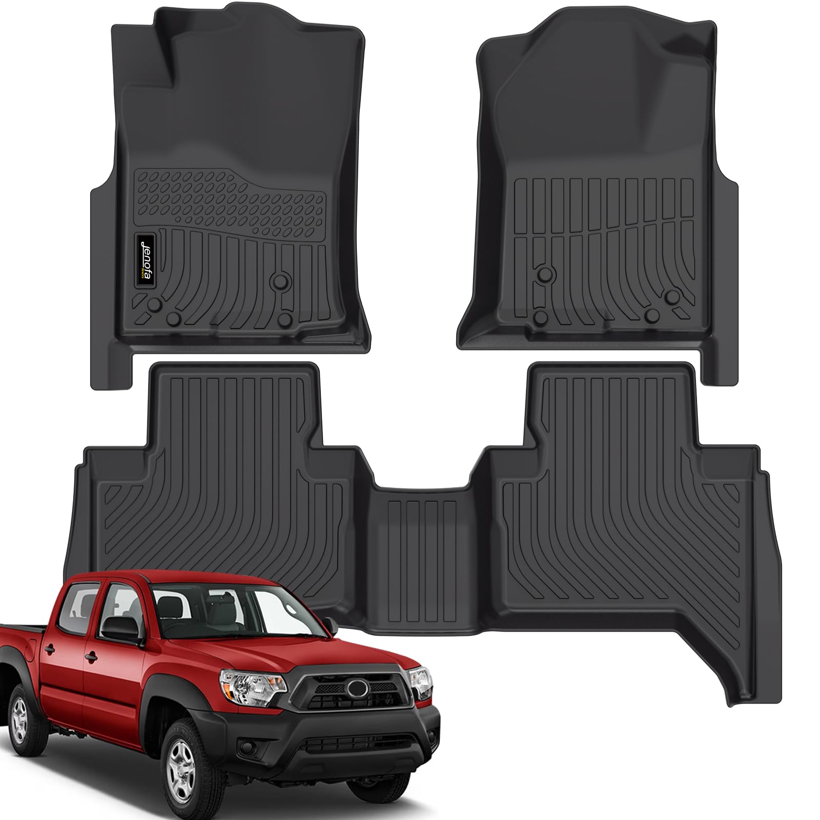 All-Weather Car Floor Mats Full Set (TPE, Cargo & Rear Back Mat)