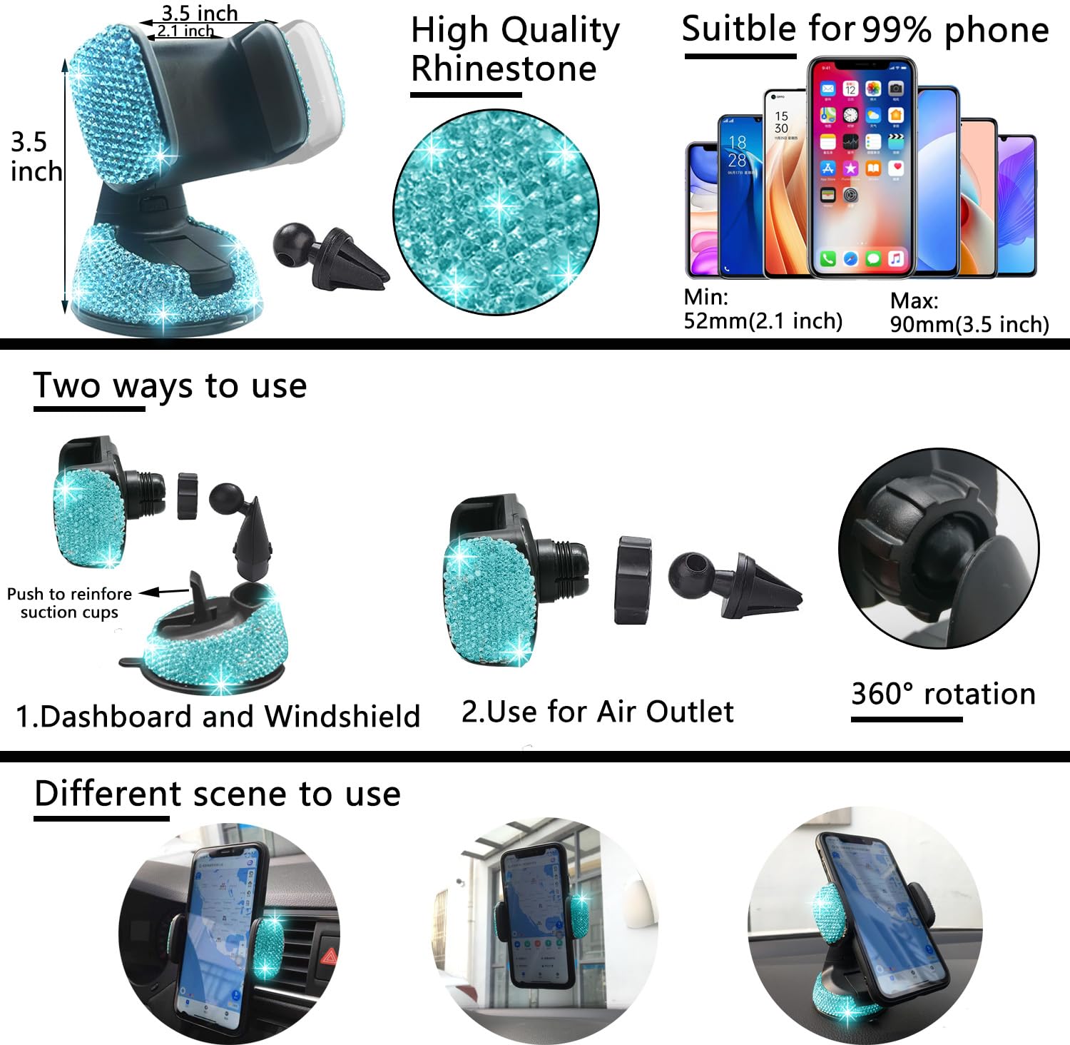 27-Piece Car Accessories Set (Steering Cover, Holder, Coasters)