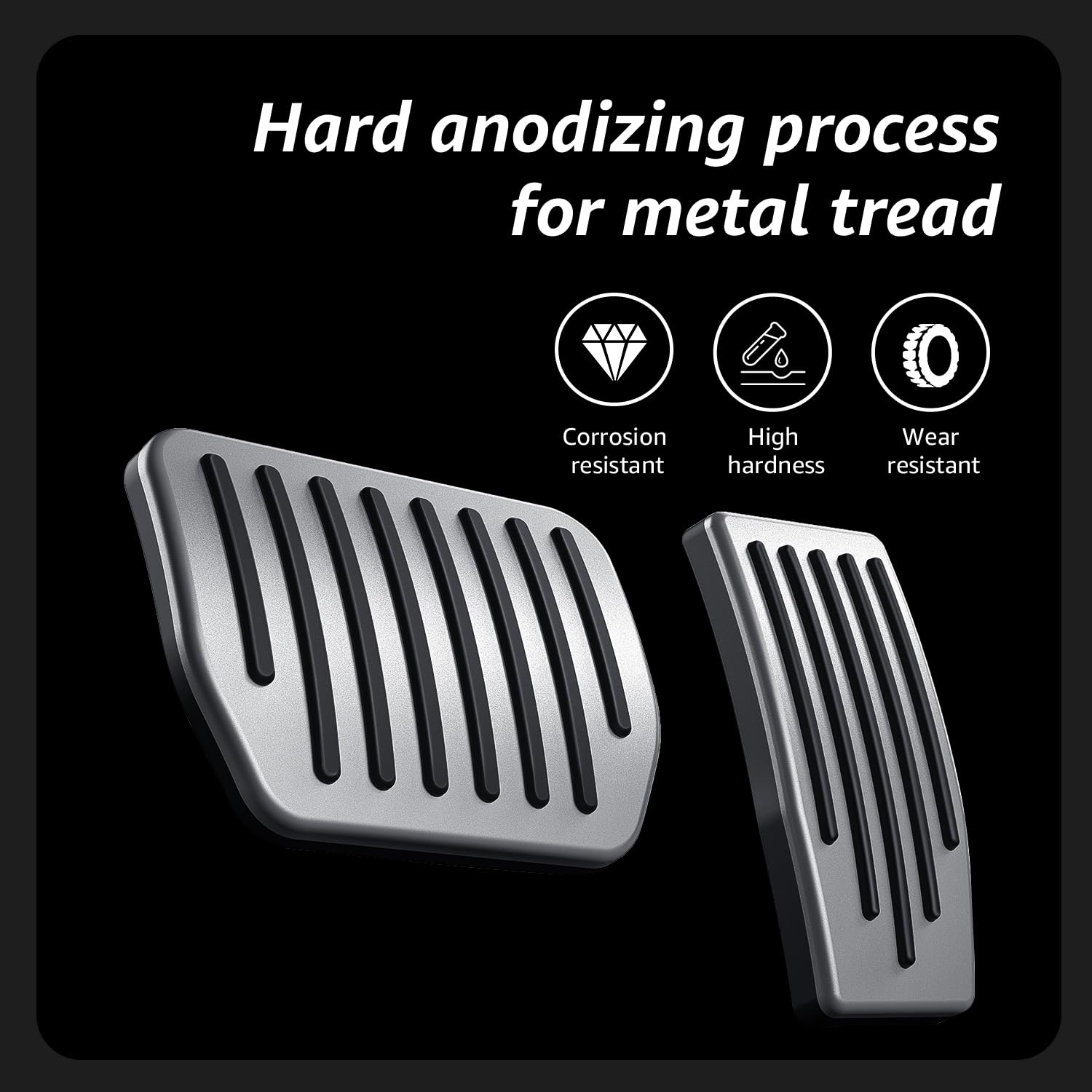 Tesla Model Y/3 Pedal Covers (Aluminum, Non-Slip)