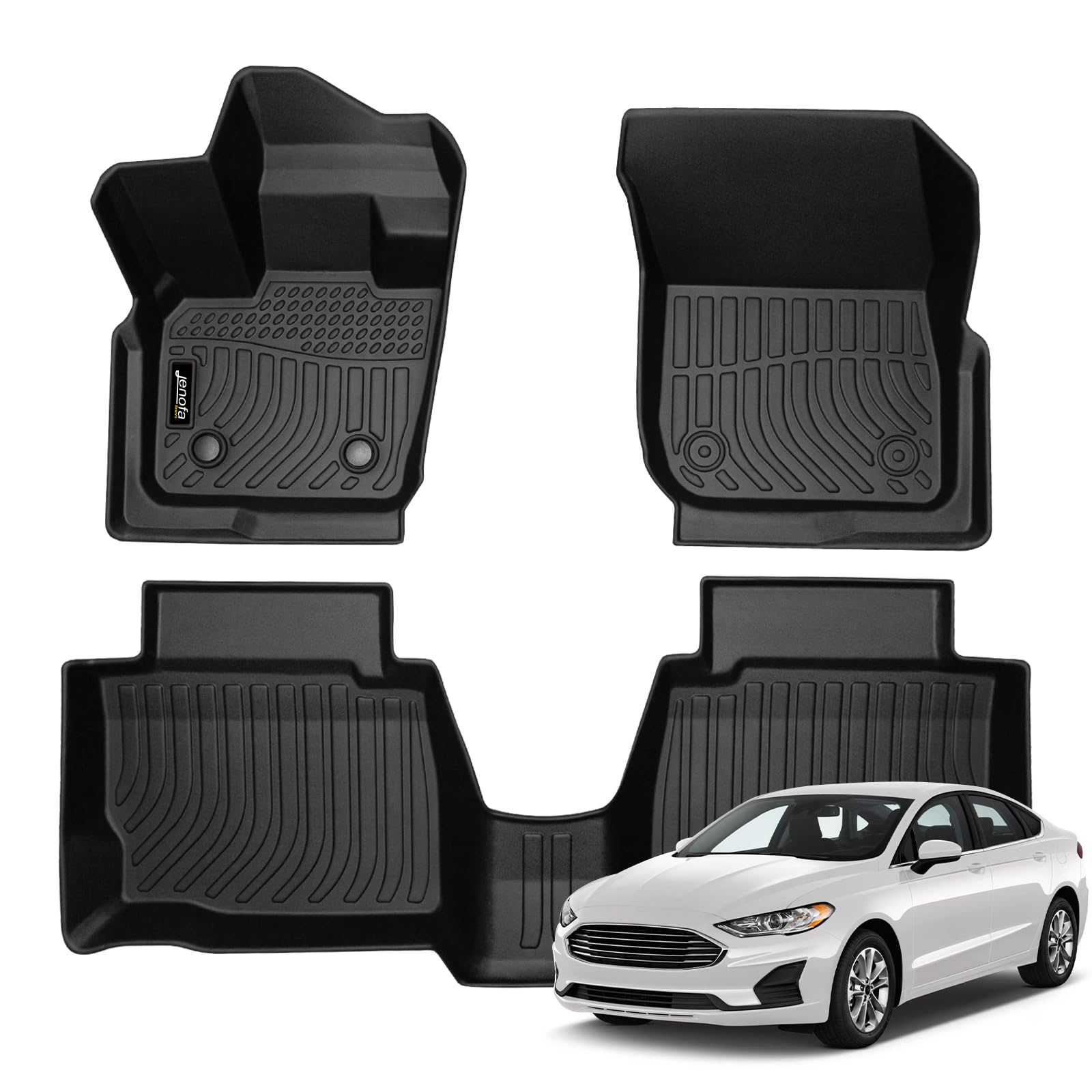 All-Weather Car Floor Mats Full Set (TPE, Cargo & Rear Back Mat)