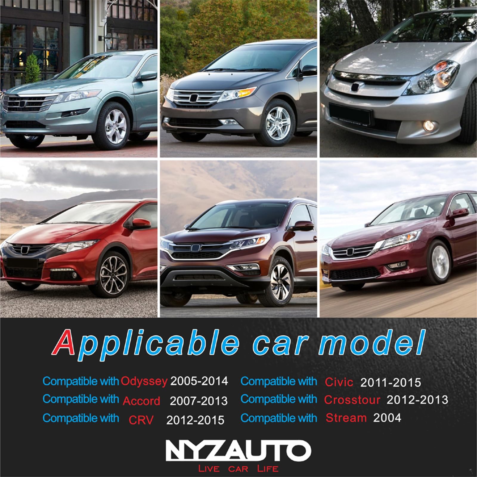 NYZAUTO Non-Slip Foot Pedal Pads Compatible with Honda